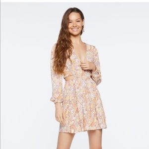 Forever 21 Paisley cutout mini dress, size M